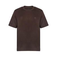 爱慕先生男士暖搭含羊绒TEE男士圆领套头短袖上衣NS81K241 乌豆褐HCD 185