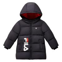FILA 斐乐 KIDS斐乐童装男女童羽绒服儿童中长款保暖外套