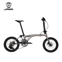 JAVA佳沃三折叠自行车油压碟刹16寸9速小布轻便携休闲通勤男女NEO 16英寸