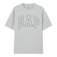 Gap 盖璞 男士撞色logo圆领短袖T恤 544465 灰色 XL