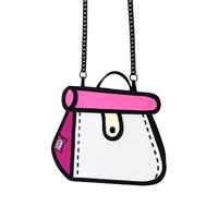 JumpFromPaper 二次元2D漫画 斜挎包  泡泡糖粉红 小包