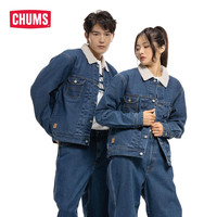 CHUMS洽洽鸟 秋冬日系休闲刺绣男女保暖夹克外套上衣CH04-1329 牛仔蓝N006 M