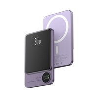 SUIDDY 苹果磁吸充电宝MagSafe无线快充PD20W移动电源小巧便携适用苹果15/14/13/12 熏衣紫 【强力磁吸丨10000mAh】熏衣紫