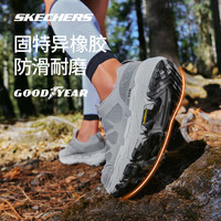 斯凯奇（Skechers）星迈悦野跑鞋男女款舒适轻盈跑步鞋越野户外透气徒步鞋 220592C-LTGY 浅灰色 40