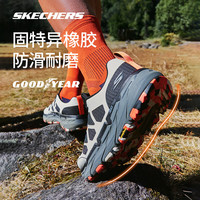 斯凯奇（Skechers）星迈悦野跑鞋男女款舒适轻盈跑步鞋越野户外透气徒步鞋 220592C-BKWR黑色/白色/红色 42.5