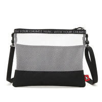 CHUMS洽洽鸟 通用款运动户外休闲轻便斜跨包单肩包CH60-3182 灰白色W001 OS（H:20cm W:25cm）