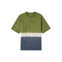 Gap 盖璞 男女士夏季纯棉logo撞色扎染短袖T恤宽松上衣 463170 绿色 L