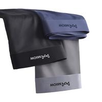 Miiow 猫人 男士平角内裤套装 M1220 3条装(黑色+深灰+深蓝 ) XXXL