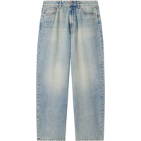 GXG男装 水洗浅蓝色牛仔裤宽松阔腿长裤男轻薄裤子 2024秋季 浅蓝色 190/XXXL