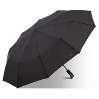 天堂 全自动雨伞三折 10骨加固一键开收易甩干简约晴雨伞 乌木