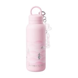 HAERS 提手不锈钢保温杯 荷韵粉黛 500ml