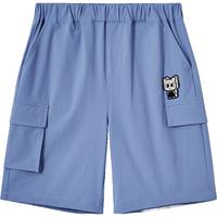 YeeHoO英氏婴童短裤吸湿速干男宝宝户外运动裤子2024夏季儿童牛仔裤 海域蓝【工装款】 105cm