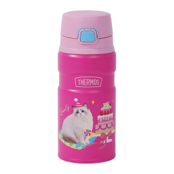 THERMOS 膳魔师 保温杯大容量女士儿童水杯便携可爱杯子TSK2 萌宠-树莓粉赠杯包 500ml