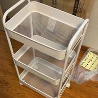 手推车置物架落地多层收纳架浴室带轮小推车多功能玩具零食收纳
