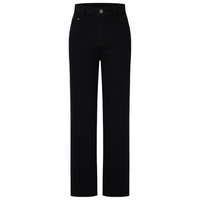 MO&Co. 牛仔裤2025冬九分直筒弹力SKINNY底抓绒精裁中腰黑MBE4JENT01 牛仔黑色 XXS 24