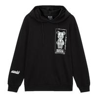 美特斯邦威连帽卫衣男春秋工机械熊印花针织男上衣