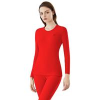 氧心(YANGXIN)KISSY保暖内衣男女士蚕丝羊绒加绒加厚秋衣秋裤内穿打底保暖套装 幸运红(女款) XL