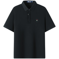 Navigare意大利小帆船男士防蚊翻领T恤休闲短袖POLO衫1325525518 黑 M 暗夜黑