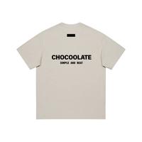 it :CHOCOOLATE男装2024夏季休闲百搭宽松圆领短袖男式印花T恤