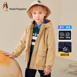 Hush Puppies 暇步士 冬季加绒加厚外套时尚厚风衣