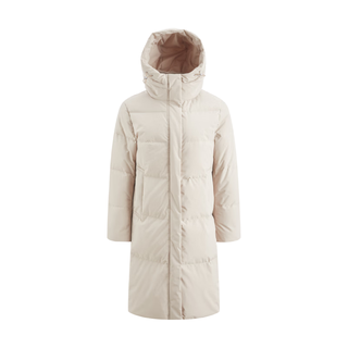 冰洁 BENGENBINJORA 25冬95鸭绒羽绒服女中长款连帽大廓形外套 J5400DB80 蜂蜜卡其 XS 155/80A 【体重约45-50KG】