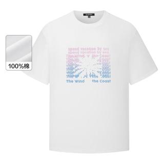 【100%棉】25夏款印花短袖t恤男运动百搭休闲圆领上衣