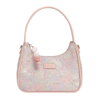AILUXI 爱路喜 女包包小众月牙包单肩粉色腋下包斜挎包6569粉