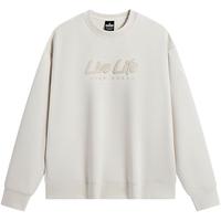 XTEP特步门店同款卫衣女休闲百搭女装针织套头衫长袖上衣977428920226 豆皮色 XL