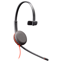 Plantronics 缤特力 Poly 博诣 BLACKWIRE C3215 USB-C 压耳式头戴式耳机 黑色 type c