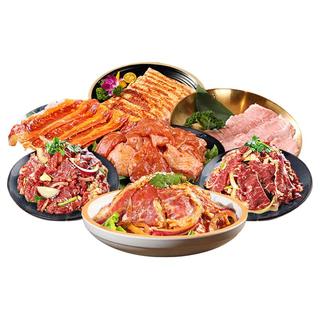 祁连天宝（QI LIAN TIAN BAO）韩式烤肉户外家用新鲜雪花肥牛牛肉片1200g烧烤套餐食材 源头直发