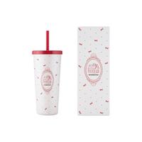 星巴克（Starbucks）心动部落格系列 不锈钢保温杯 大容量水杯 便携随行杯 男女士 不锈钢吸管杯690ml