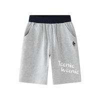 Teenie Weenie Kids小熊童装24夏季男童宽松印花舒适百搭短裤 中灰色 150cm