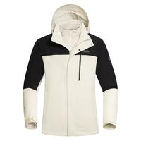 NORTHLAND 诺诗兰 三合一以冲锋衣户外休闲徒步登山服男女防水NWJDT0565E 纯黑色/杏米白色 170