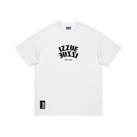 IZZUE潮牌港风男装时尚短t夏季圆领短袖T恤衫男士宽松上衣