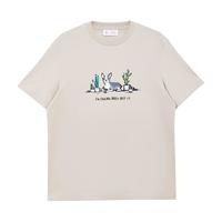 杰克·琼斯春夏上衣法斗狗印花潮简约纯棉短袖T恤上衣男224101114 175/96A/M