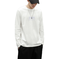 JEANSWEST 真维斯 秋季新款纯色百搭t恤男士纯棉亲肤休闲打底上衣男宽松t恤男长袖