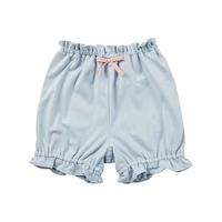 千趣会 SENSHUKAI童装女童裤子夏宝宝可爱印花经典纯色短裤花苞裤儿童裤子 烟蓝色 80 cm