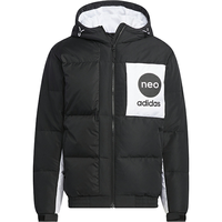 adidas NEO U VBE JKT 连帽时尚休闲运动保暖男式羽绒服
