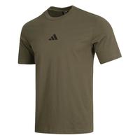 阿迪达斯 adidas2025年男装上衣圆领短袖休闲舒适透气跑步训练运动T恤