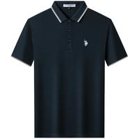 U.S. POLO ASSN./美国马球协会 桑蚕丝 男士Polo衫
