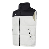 JOMA棉马甲运动棉服男女通款冬季防风保暖坎肩立领足球训练棉马夹外套 黑白 M