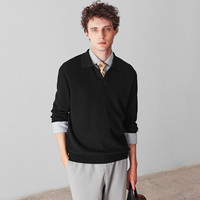 柏品 By Creations 男士海鸥领针织羊毛衫