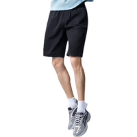 京东京造 休闲裤男夏季裤子男宽松短裤男装工装裤速干 黑色