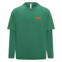 Reebok锐步男女同款时尚潮流假两件针织长袖T恤 23FRC503UGL1 A/XL