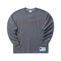 Champion【品牌】春季男潮ins刺绣宽松圆领长袖T恤