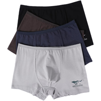 七匹狼内裤男士内裤男款95%棉质舒适透气运动男平角裤男式四角裤内裤男 L(170/85 体重110-130斤)