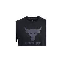 安德玛（UNDERARMOUR）Rock强森Payoff男子训练运动印花短袖T恤1383191 黑色001 L