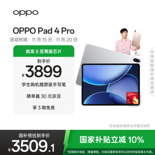 OPPO Pad 4 Pro 平板电脑（12GB、512GB、WiFi版、星河银）