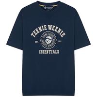 Teenie Weenie Men小熊男装短袖圆领T恤男2024夏季休闲运动上衣男 藏青色 170/M