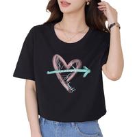 【100%纯棉】纯棉体恤女100%棉舒适透气印花女士打底t恤